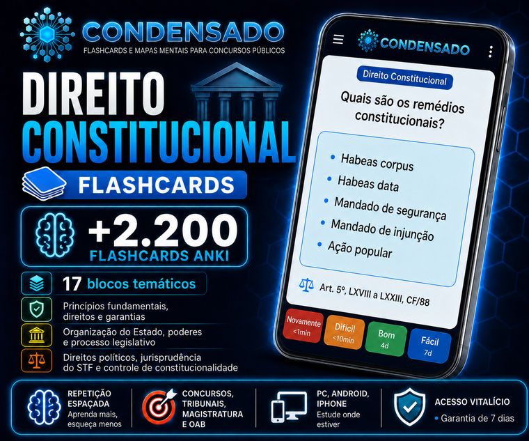 Deck de flashcards de Direito Constitucional