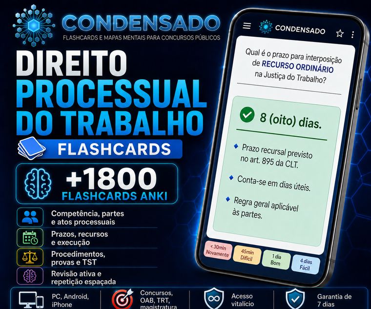Deck de flashcards de Direito Processual do Trabalho