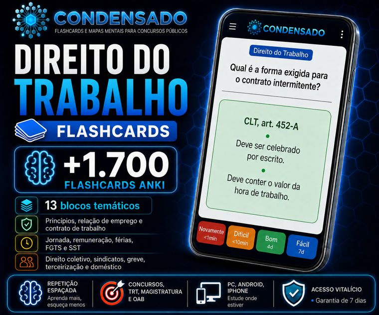 Deck de flashcards de Direito do Trabalho